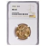 1932 Indian Gold $10 Eagle NGC MS-65