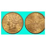 1894-S Liberty $20 Gold Double Eagle PCGS MS-62
