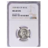 1939 Nickel Reverse of 1940 NGC MS-68 5FS