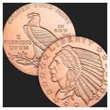 1 oz Incuse Indian Copper Bullion Round