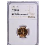 $12,500 Guide: 1941 Lincoln Cent NGC Proof-67 RD