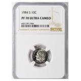 1984-S Roosevelt Dime NGC Proof-70 UC
