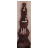 Corner What Not Shelf with Figurines