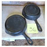 TWO (2) 6" Cast Iron Egg Skillets