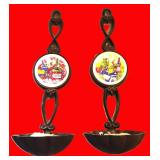 Cast Iron and Porcelain 12" Wall Hangers