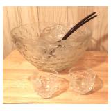 Punch Bowl Set, 12" Round and 7" High