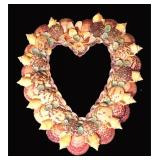 Wonderful Shell Art Heart Shaped Frame, 10"