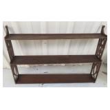 NO SHIP: 32" Plate Shelf, Mahogany