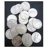 Random Pull Twenty (20) Silver Mercury Dimes $111