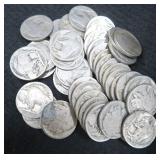 Random Pull of Forty (40) Buffalo Nickels