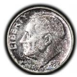 Toned 1959 Roosevelt Dime 90% Silver U.S. Coin