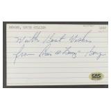 Louis William "Boze" Berger Signed Cut with COA