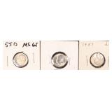 Three (3) Silver Roosevelt Dimes