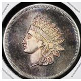 Toned 1oz Silver Indian Head 999 Fine Silver Round