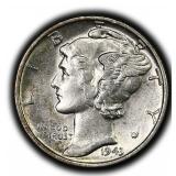 1943 Mercury Dime 90% Silver United States Coin