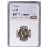 1959 Jefferson Nickel NGC MS-66