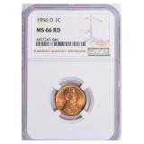 1956-D Lincoln Cent NGC MS-66 RD