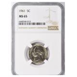 1961 Jefferson Nickel NGC MS-65