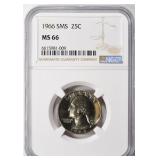 1966 Washington Quarter SMS NGC MS-66