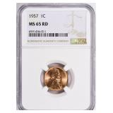 1957 Lincoln Cent NGC MS-65 RD