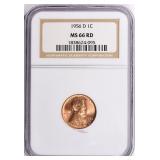 1956-D Lincoln Cent NGC MS-66 RD