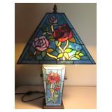 Leaded and Stained Glass Lamp