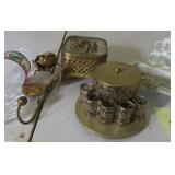 Vintage Metal Dressing Table Accessories