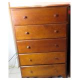 Five Drawer Chest, 30"x15"x44"