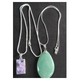 TWO (2) Sterling Silver Necklaces with Pendants