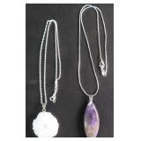TWO (2) Sterling Silver Necklaces with Pendants