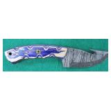 Damascus Skinner with Gut Hook