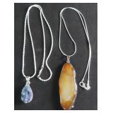 TWO (2) Sterling Silver Necklaces with Pendants