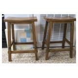 NO SHIP: TWO (2) 23' Wooden Stools