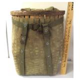 NO SHIP: Military (WW I ?) Back Pack made of wood