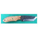 Fixed Blade with File Work