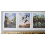 $12 SHIP: Three (3) Signed & #d Duck Prints by