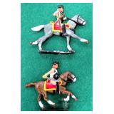 TWO (2) Metal Horses with Riders