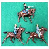 Three (3) Metal Horses with Riders