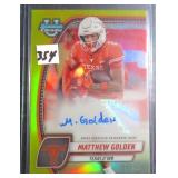 Mathew Golden SIGNED Bowman U Chrome #57/75