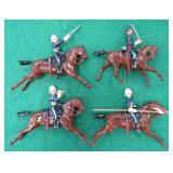 Four (4) Metal Horses with Riders