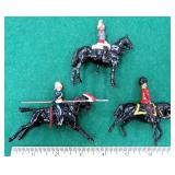 Three (3) Metal Horses with Riders