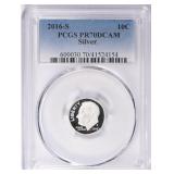 2016-S Roosevelt Dime Silver PCGS Proof-70 DCAM
