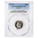 1979-S Roosevelt Dime Type 1 PCGS Proof-70 DCAM