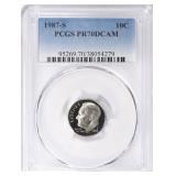 1987-S Roosevelt Dime PCGS Proof-70 DCAM
