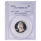 1982-S Washington Quarter PCGS Proof-69 DCAM