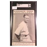 1948 Exhibits HOF Lou Gehrig SGC 2