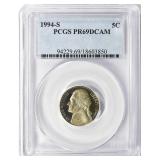 1994-S Jefferson Nickel PCGS Proof-69 DCAM
