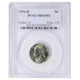 1996-D Jefferson Nickel PCGS MS-65 FS