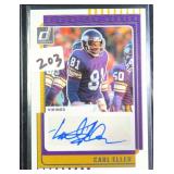Carl Eller Signed Donruss Football Card (HOF)