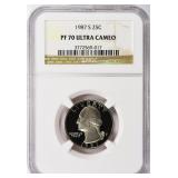 1987-S Washington Quarter NGC Proof-70 UC